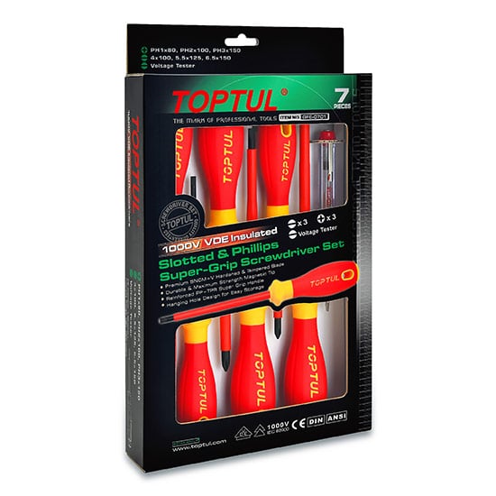 پیچ‌گوشتی ضدبرق 7 عددی GFE-0701