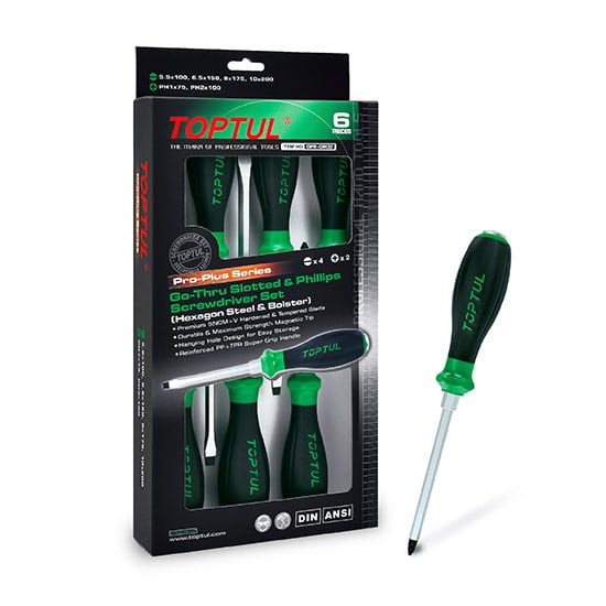 پیچگوشتی ضربهای آچارخور 6عددی GFE-0602